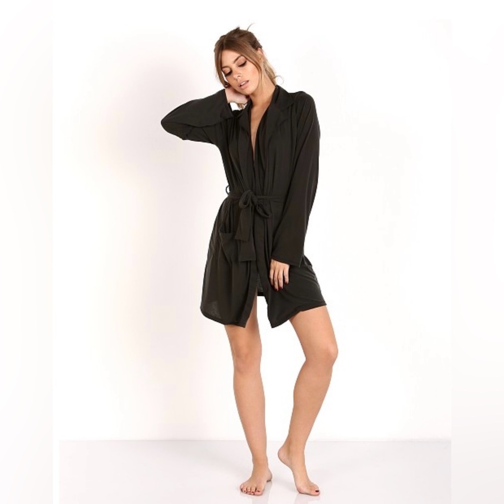 Wildfox Couture Unwrap Me Robe in Charcoal size‎ XS/S and M/L NIB
